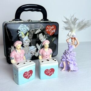 I Love Lucy 3 Memorabilia Collectibles Lunch Box Ornament Salt/Pepper Shaker